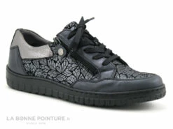 Morans KARTE Noir Argent - Basket Basse Femme En Cuir Avec Zip -LA BONNE POINTURE Soldes cd24607c73b9e66c561f35ea11d5d5ef img 2442.jpg 174518
