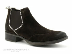 La Vie Est Belle - CACTUS Ebene - Boots Chelsea Femme Marron Fonce