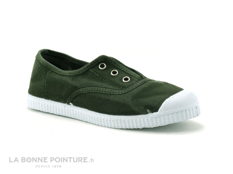 Cienta 70777 Kaki - Tennis Toile Enfant Sans Lacet 3 Cienta 70777 Kaki - Tennis Toile Enfant Sans Lacet
