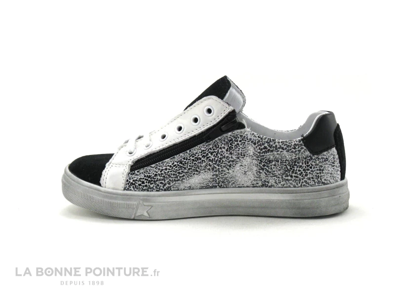 Bopy SECLAIR Noir Blanc Argent - Basket Basse Fille 5 Bopy SECLAIR Noir Blanc Argent - Basket Basse Fille – Image 3