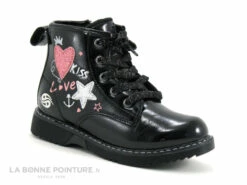 Dockers 49PS702 670 Noir - Graffitis - Boots Mode Fillette