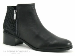 Fugitive RACINE Noir - LPILC45 LN146 - Boots Noires Talon Epais