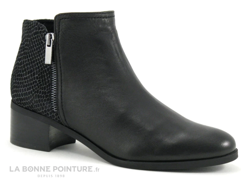 Fugitive RACINE Noir - LPILC45 LN146 - Boots Noires Talon Epais 3 Fugitive RACINE Noir - LPILC45 LN146 - Boots Noires Talon Epais