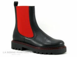 We Do CO99484B Noir - Elastique Rouge - Bottine Femme