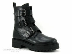 We Do CO99550 Noir Python - Bottine Semelle Epaisse - 3 Brides