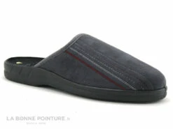 Lollans - Pantoufle Homme Velours Gris - 002B-052 - Mule