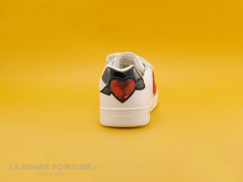Geox SKYLIN J928WC - White Red - Love - Sneakers Fille 6 Geox SKYLIN J928WC - White Red - Love - Sneakers Fille – Image 4