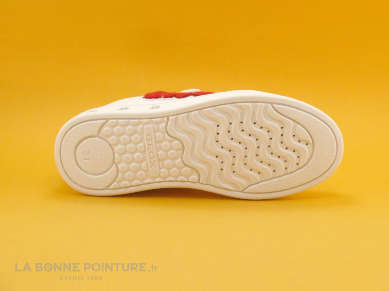 Geox SKYLIN J928WC - White Red - Love - Sneakers Fille 9 Geox SKYLIN J928WC - White Red - Love - Sneakers Fille – Image 7