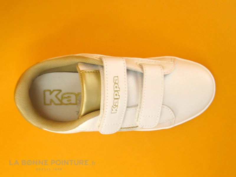 Kappa Tchouri EV Perfo White Gold - 3117M2W - Basket Fille Velcro 8 Kappa Tchouri EV Perfo White Gold - 3117M2W - Basket Fille Velcro – Image 6