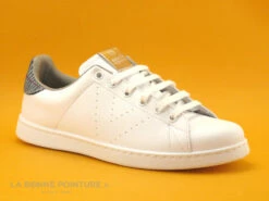 Victoria 125241 Blanc - Carreaux Gris - Basket Femme