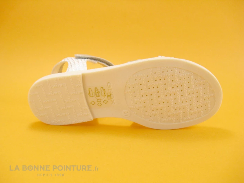 Geox Sand Karly White Silver J5235D Nu-pieds Fille 9 Geox Sand Karly White Silver J5235D Nu-pieds Fille – Image 7