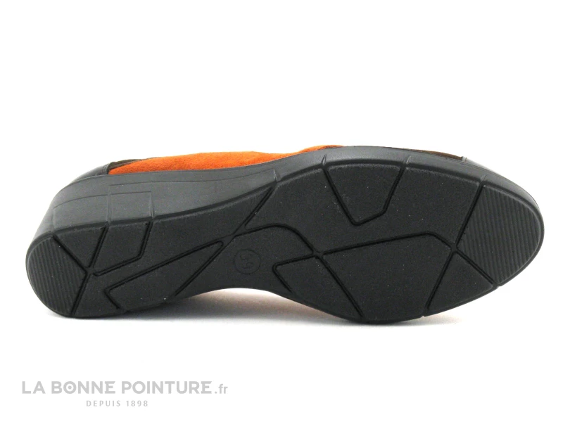 Inea DECODE Velours Choco Citrouille - Escarpin Talon Compense 9 Inea DECODE Velours Choco Citrouille - Escarpin Talon Compense – Image 7