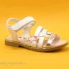 A 1 2 C 4 SOLEN-T Blanc Rose - Sandale Velcro