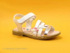 A 1 2 C 4 SOLEN-T Blanc Rose - Sandale Velcro