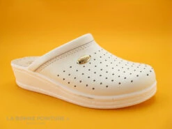 SANITAL LIGHT Sabot Perforé Cuir Blanc 1350