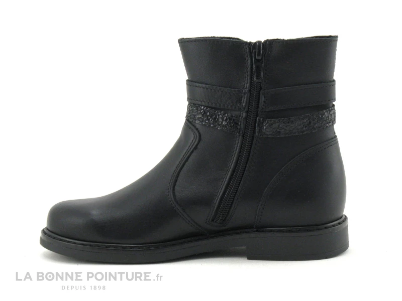 Bopy SADACA Noir Boots Enfant Fille Leopard Zippe 5 Bopy SADACA Noir Boots Enfant Fille Leopard Zippe – Image 3