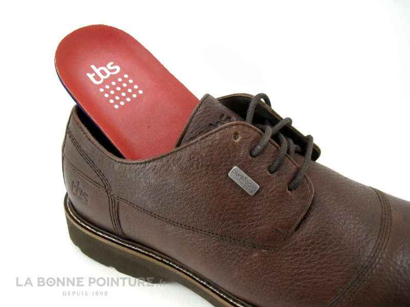 TBS PONWELL B8245 - Chaussure Derbi Homme Marron Fonce 8 TBS PONWELL B8245 - Chaussure Derbi Homme Marron Fonce – Image 6
