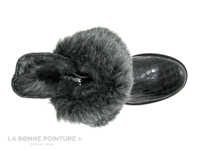 Hooper JUNO Croco Noir - Bottine Femme Interieur Fourrure 8 Hooper JUNO Croco Noir - Bottine Femme Interieur Fourrure – Image 6