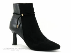 The Divine Factory QL4522 Noir - Bottine Pointue Talon Haut