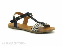Wipop YATCH Noir - Bride Salome - Sandale Fille