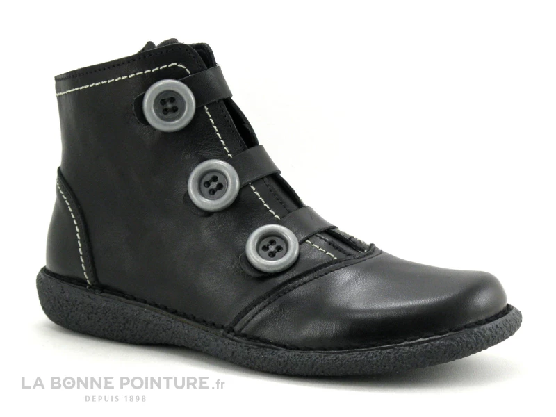 Brans Boots 7919 Noir Bouton 3 Brans Boots 7919 Noir Bouton