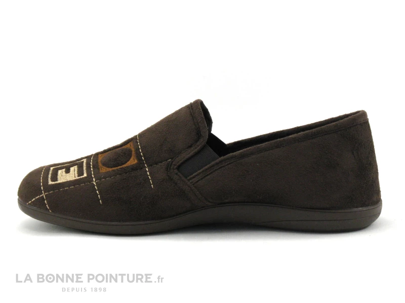 Koyuk 530776 Choco - Chausson Homme Velours Marron HOME 4 Koyuk 530776 Choco - Chausson Homme Velours Marron HOME – Image 2