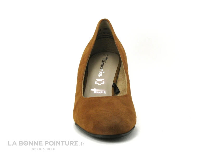 Tamaris 1-22414-25 Cognac - Escarpin Cuir Velours Marron 4 Tamaris 1-22414-25 Cognac - Escarpin Cuir Velours Marron – Image 2