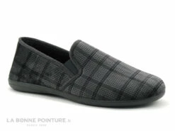 Koyuk 530773 Gris Fonce Carreaux - Chausson Homme