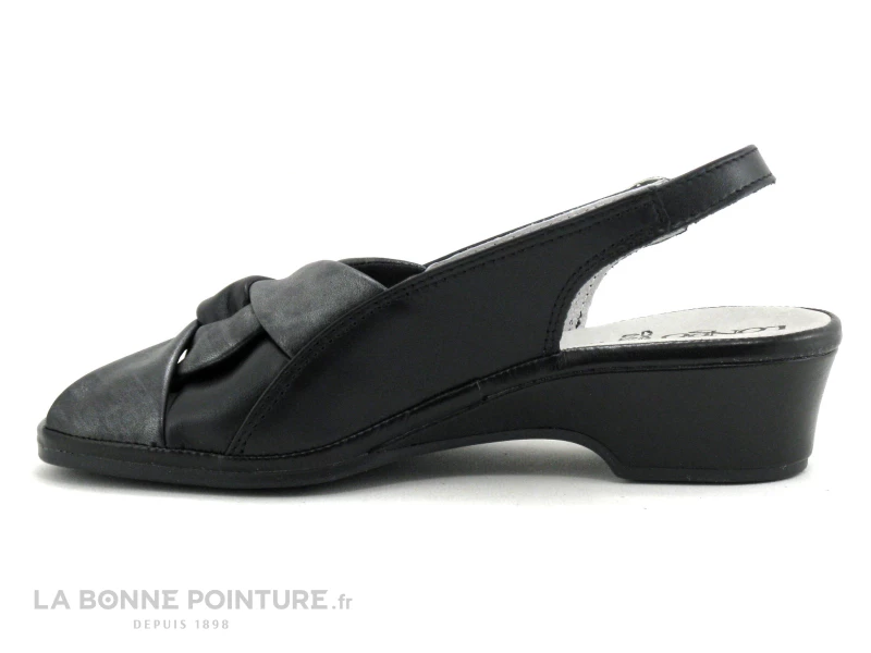 Longo 1020273 Noir - Gris Metal - Sandale Classique Femme 5 Longo 1020273 Noir - Gris Metal - Sandale Classique Femme – Image 3