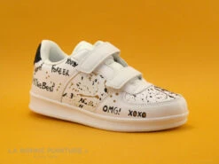 Petit Genie ES4075J Blanc - Tachetee Noir Et Jaune - Basket Velcro Fille -LA BONNE POINTURE Soldes cd24607c73b9e66c561f35ea11d5d5ef img 3644.jpg 151538