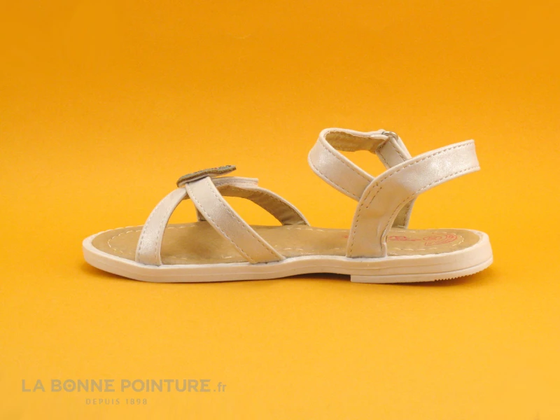 Wipop YOEUR - Blanc - Coeurs Strass - Sandale Fille 4 Wipop YOEUR - Blanc - Coeurs Strass - Sandale Fille – Image 2