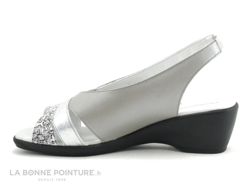 Pedi Girl LENO Argent - Gris - Nu-pieds Confort Femme 5 Pedi Girl LENO Argent - Gris - Nu-pieds Confort Femme – Image 3