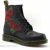 Dr. Martens Dr Martens 1460 VONDA Black 24722001 - Bottine Noire - Roses Rouges