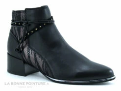 Fugitive BANKS LPIQB46 - Boots Femme Noir Verni Et Argent
