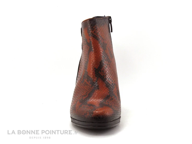 Dorking JIN D8318 Fox Negro - Bottine Orange Noir Python 4 Dorking JIN D8318 Fox Negro - Bottine Orange Noir Python – Image 2