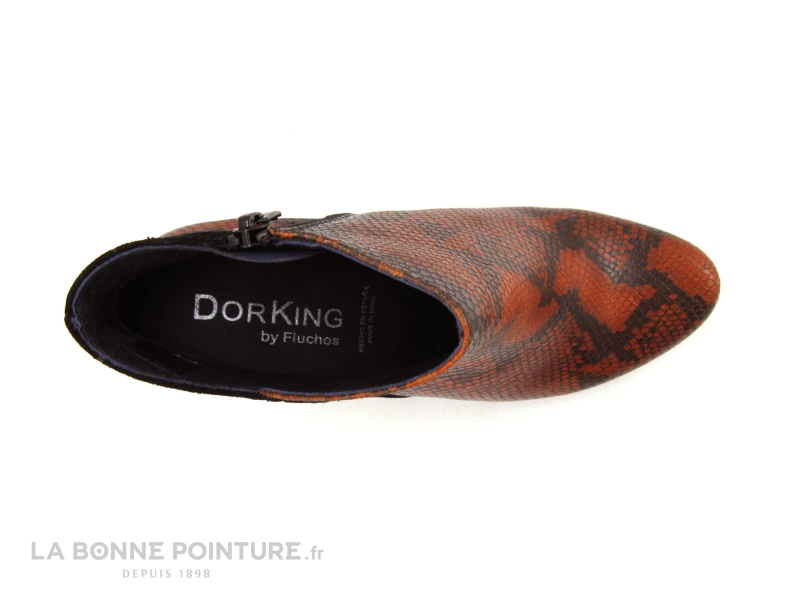 Dorking JIN D8318 Fox Negro - Bottine Orange Noir Python 8 Dorking JIN D8318 Fox Negro - Bottine Orange Noir Python – Image 6