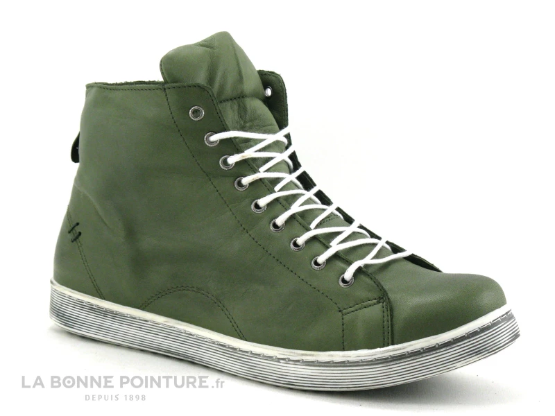 Andrea Conti 0341500 Olive - Basket Montante Kaki 7 Andrea Conti 0341500 Olive - Basket Montante Kaki – Image 5