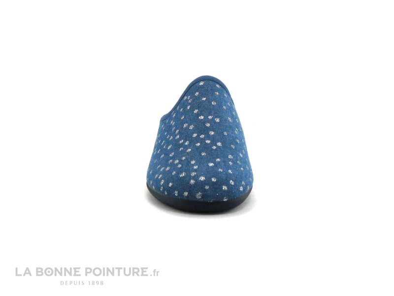 Semelflex COLETTE - Bleu Jeans - Pois Argent - Pantoufle Mule Femme 4 Semelflex COLETTE - Bleu Jeans - Pois Argent - Pantoufle Mule Femme – Image 2