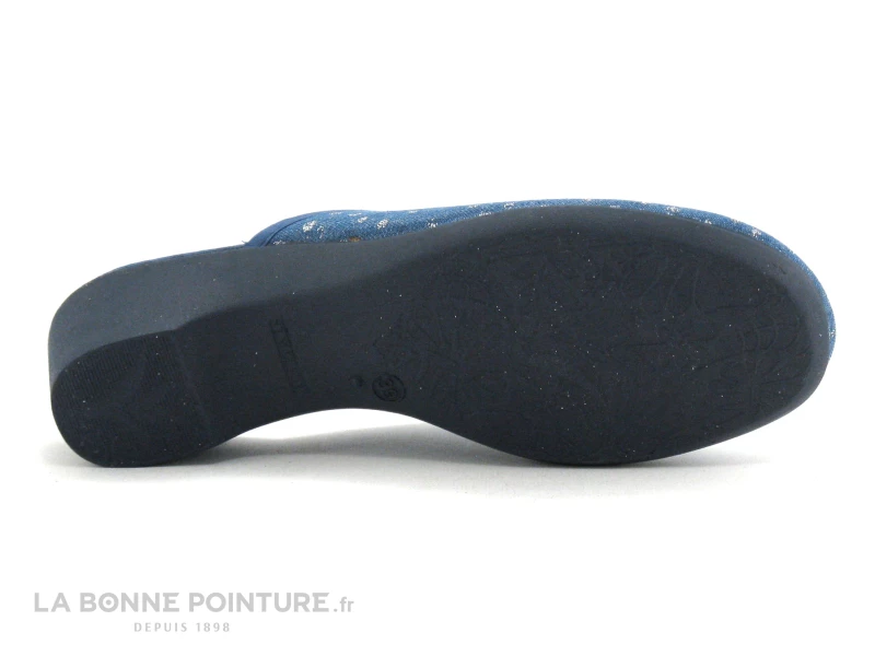 Semelflex COLETTE - Bleu Jeans - Pois Argent - Pantoufle Mule Femme 9 Semelflex COLETTE - Bleu Jeans - Pois Argent - Pantoufle Mule Femme – Image 7