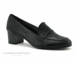 Devant 39 Folies MAHO Noir Lezard - Escarpin Petit Talon