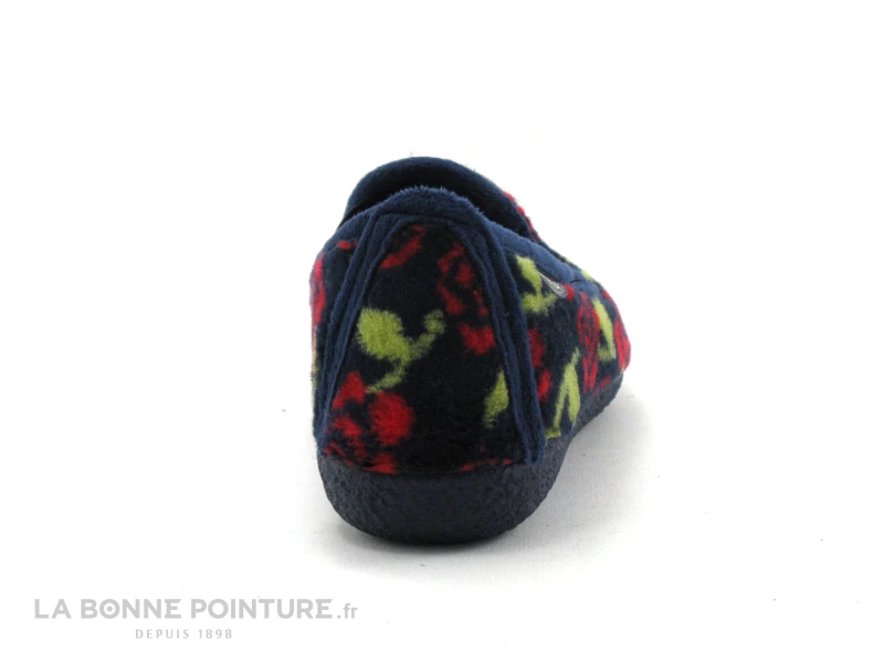 Semelflex VIRGINIA Marine - Roses Rouges - Chausson Femme 6 Semelflex VIRGINIA Marine - Roses Rouges - Chausson Femme – Image 4