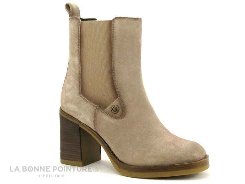 Bagatt LILLITH Sand - Bottine Beige - Bout Carre Et Talon Haut Epais 7 Bagatt LILLITH Sand - Bottine Beige - Bout Carre Et Talon Haut Epais – Image 5