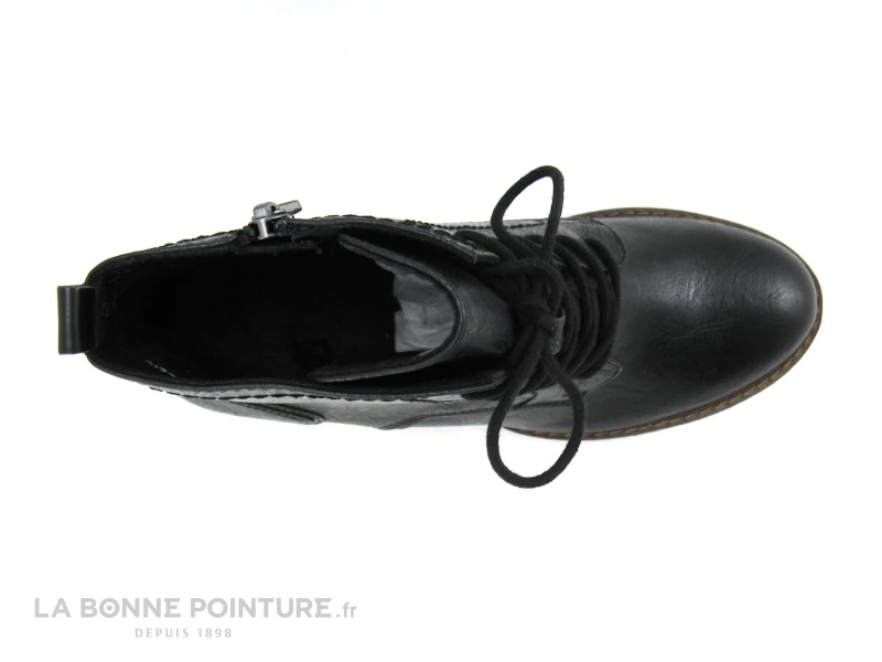 Marco Tozzi 2-25219-27 Black Antic - Boots Talon Haut Lacet Et Zip 8 Marco Tozzi 2-25219-27 Black Antic - Boots Talon Haut Lacet Et Zip – Image 6