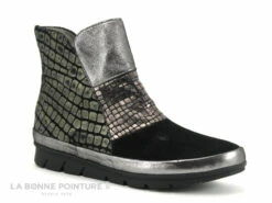 Pedi Girl GIPSY Noir Bronze - Bottine Femme Semelle Compensee