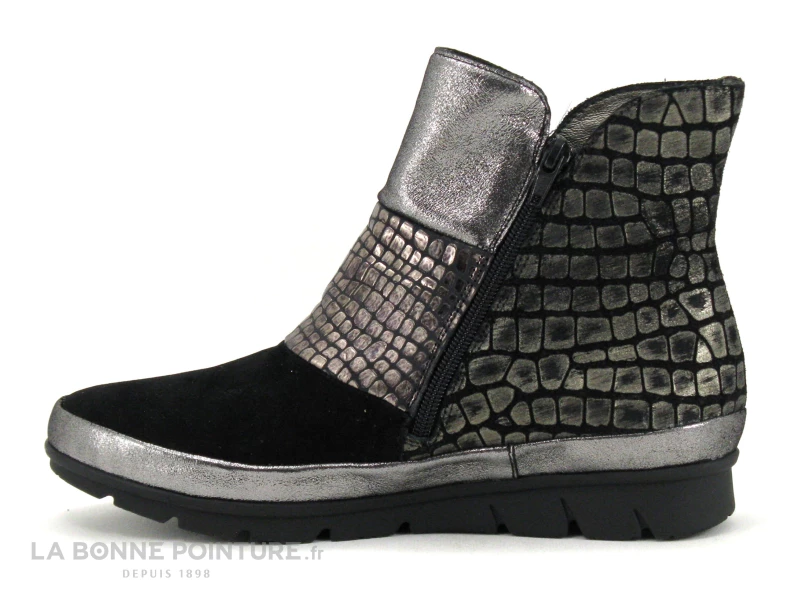 Pedi Girl GIPSY Noir Bronze - Bottine Femme Semelle Compensee 5 Pedi Girl GIPSY Noir Bronze - Bottine Femme Semelle Compensee – Image 3