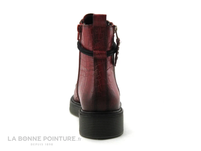 Bugatti 431-5493F-3100 - Bottine Cuir Rouge Croco 6 Bugatti 431-5493F-3100 - Bottine Cuir Rouge Croco – Image 4