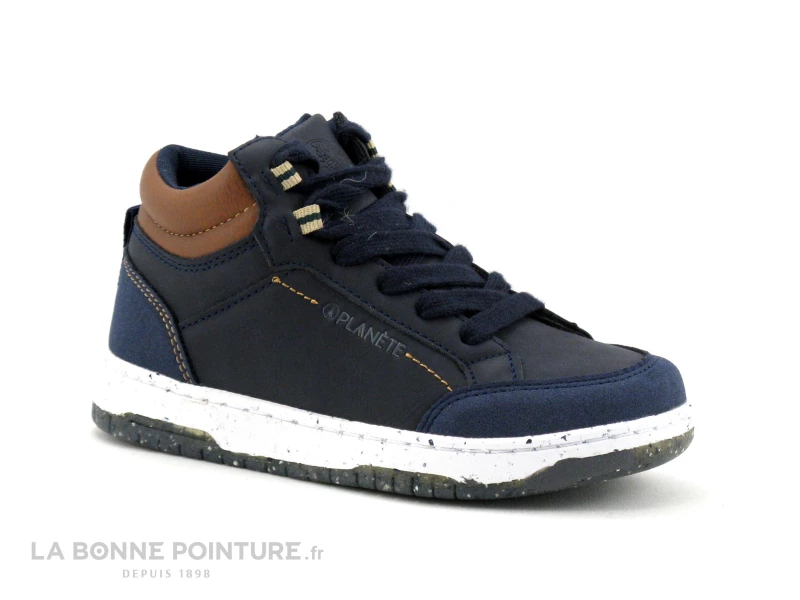 Alma Planete ECKOS - Lacet Et Zip - Marine Camel - Basket Montante GARCON 7 Alma Planete ECKOS - Lacet Et Zip - Marine Camel - Basket Montante GARCON – Image 5