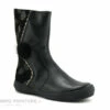 Bopy Surielle Noir - Bottines Fille Velours Et Cuir Et Zip
