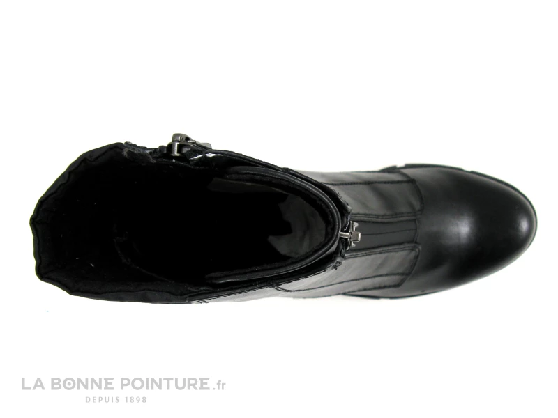 Marco Tozzi 2-25452-29 Black Comb - Boots Noires A Talon Haut Epais 8 Marco Tozzi 2-25452-29 Black Comb - Boots Noires A Talon Haut Epais – Image 6