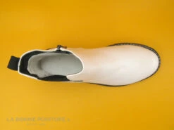 Marco Tozzi 2-25404-27- Bottine Blanche - Elastique Noir -LA BONNE POINTURE Soldes cd24607c73b9e66c561f35ea11d5d5ef img 4461.jpg 165247